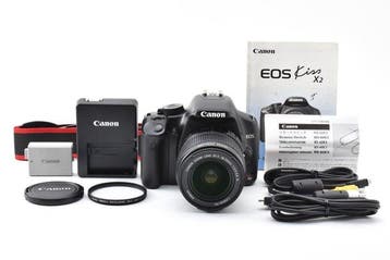 Canon EOS 450D / Kiss X2 + EF-S 3.5-5.6/18-55mm IS Shutter, Audio, Tv en Foto, Nieuw
