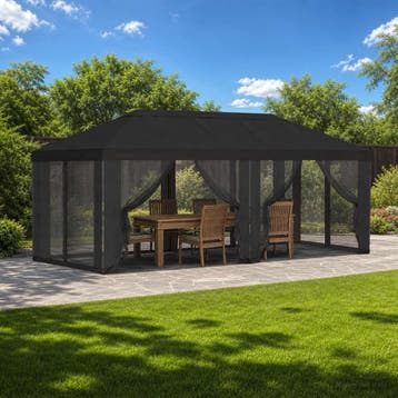 Gazebo Hoes met zijwanden | Retour deal | Nu -47%, Verzenden, Minder dan 4 meter, 2 meter of meer, Zo goed als nieuw