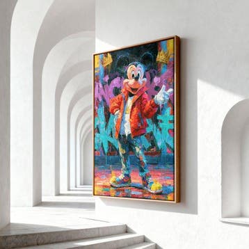 Iconica - Mickey Mouse Streetwear King - unique 1/1 XXL (150, Antiek en Kunst