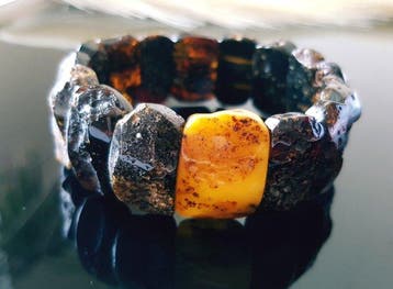 Amber Grote zeldzame vintage natuurlijke Baltische barnsteen