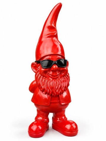 Beeld, funny gnome with sunglasses - 41 cm - polyresin