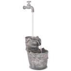 vidaXL Waterornament met kraan en emmers polyresin, Verzenden