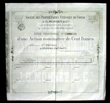 Frankrijk. Vinicoles de Cognac J. G. Monnet & Cie 100