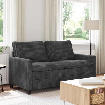 vidaXL bank / zetel Donkergrijs 156 x 81 x 87,5 cm Polyester, Verzenden, Nieuw