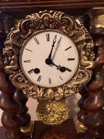 Portico klok - Hout, Brons, Emaille - 1850-1900, Antiek en Kunst