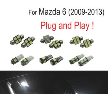 Kit 7 Ampoules Led Intérieur Pour Mazda 6 09-13, Verzenden