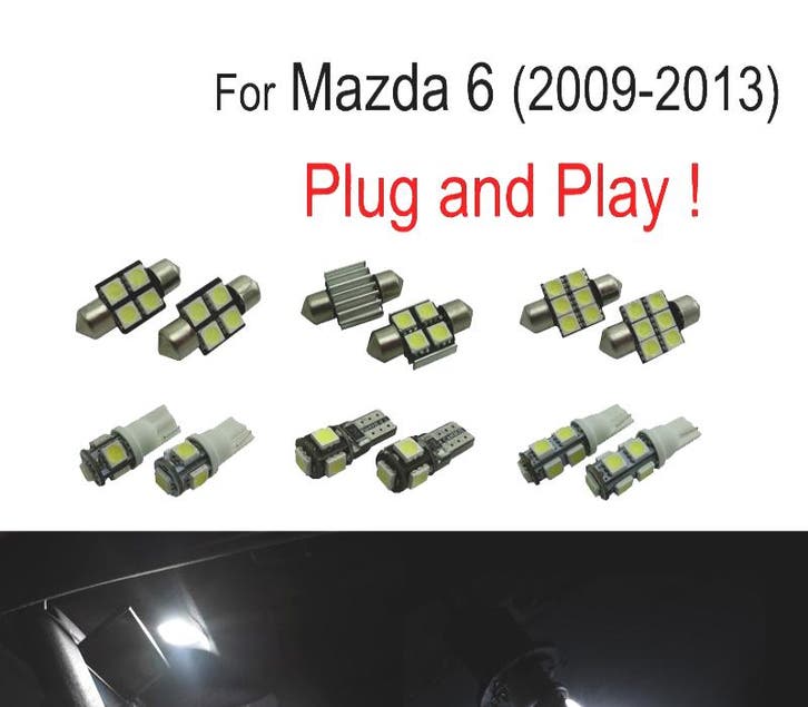 Kit 7 Ampoules Led Intérieur Pour Mazda 6 09-13, Autos : Pièces & Accessoires, Éclairage, Envoi