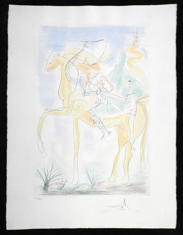 Salvador Dali (1904-1989) - Couple A Cheval