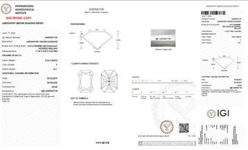 Zonder minimumprijs - Ring - 14 karaat Witgoud - 5.06ct. tw.