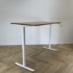 zit-sta slingerbureau 180x80 cm, Cognac - Wit