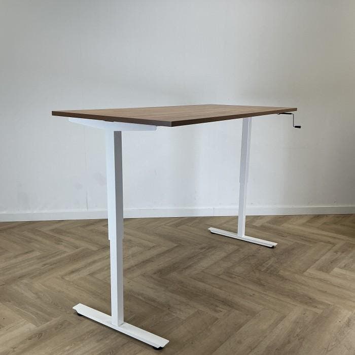 zit-sta slingerbureau 180x80 cm, Cognac - Wit, Maison & Meubles, Bureaux