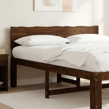 vidaXL Live Edge Hoofdbord ROSTOCK Donkerbruin 140 cm, Verzenden