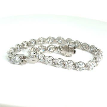Armband - 14 karaat Witgoud - 14.53ct. tw. Diamant