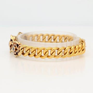 Bracelet - 18 carats Or jaune Rubis - Diamant