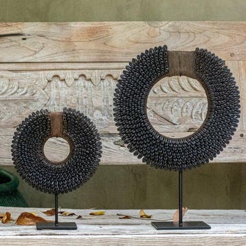 Ornement décoratif - NO RESERVE PRICE - Pair of Black/Dark