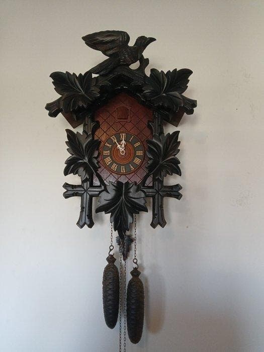 Koekoeksklok - Hout, Messing - 1960-1970, Antiek en Kunst, Antiek | Klokken