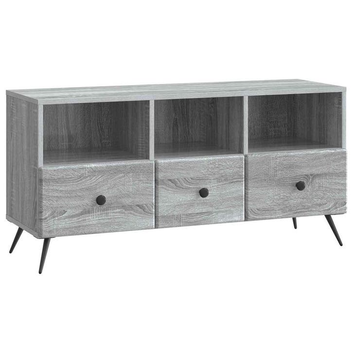 vidaXL TV Kast met lade Grijs sonoma 102 x 34,5 x 50 cm, Maison & Meubles, Armoires | Mobilier de télévision, Envoi