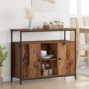 vidaXL Dressoir Oud Hout 100 x 35 x 80 cm Bewerkt hout, Verzenden, Nieuw
