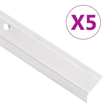 vidaXL Trapneuzen L-vormig 5 st 100 cm aluminium, Verzenden, Nieuw