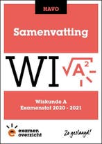 ExamenOverzicht - Samenvatting Wiskunde A HAVO 9789493190078, Boeken, Verzenden, Gelezen, ExamenOverzicht