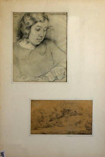 Willem Gerard Hofker (1902-1982) - Man staat en Voorstudie, Antiquités & Art
