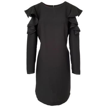 Marc Aurel • zwarte jurk met open schouders • 40, Kleding | Dames, Maat 38/40 (M), Marc Aurel, Verzenden, Zwart