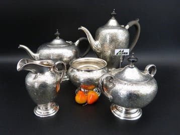 BIRKS - Koffie- en theeservies (5) - .925 zilver