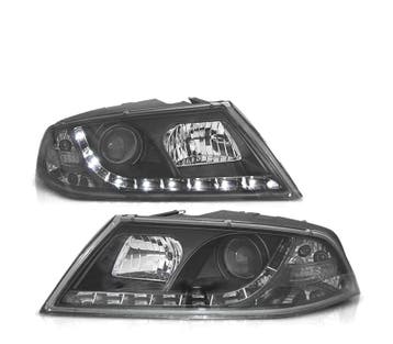 Phares Led Daylight Pour Skoda Octavia Mkii 04-08 Fond Noir, Autos : Pièces & Accessoires, Verzenden
