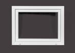 PVC kiep b80xh60 cm Wit, Gevelraam of Ruit, Minder dan 80 cm, Minder dan 80 cm, Nieuw