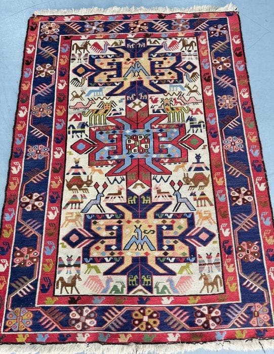 Soumak - Kuba - Tapijt - 151 cm - 106 cm, Huis en Inrichting, Stoffering | Tapijten en Vloerkleden