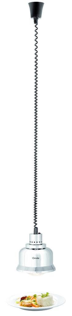 Warmhoudlamp | Zilver | Hoogglans | 1 Infraroodlamp, Zakelijke goederen, Horeca | Keukenapparatuur, Nieuw in verpakking, Verzenden