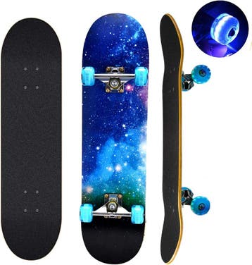 Compleet Skateboard - Led wielen | Tweede kansje | Snel z..., Sport en Fitness, Skateboarden, Verzenden, Zo goed als nieuw, Skateboard