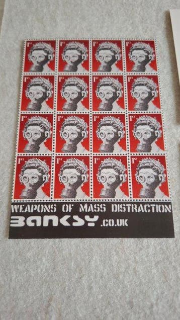 Banksy (1974) - Weapons of mass distraction postcard + 2