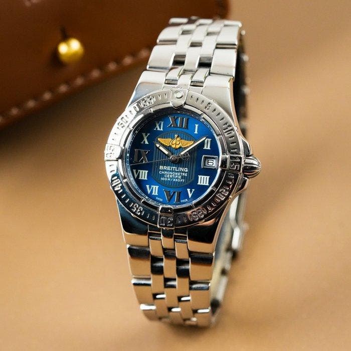 Breitling - Lady Starliner-Galactic-Chrono-Date Blue Dial -, Handtassen en Accessoires, Horloges | Heren