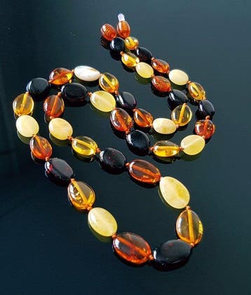 Amber Ketting - Echt multikleurig Baltisch amberketting met