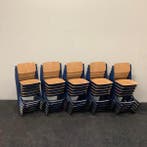 complete set 20 stuks schoolstoelen Presikhaaf (gele stip),, Gebruikt, Hout, Vijf, Zes of meer stoelen