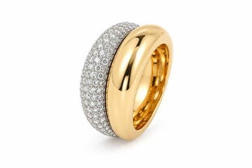 Bague tendance - 18 carats Or jaune, Or blanc - 0.61ct. tw., Bijoux, Sacs & Beauté