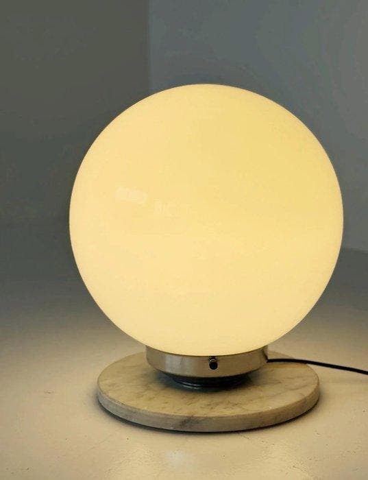Tafellamp - Marmer, Glas, Antiek en Kunst, Antiek | Verlichting