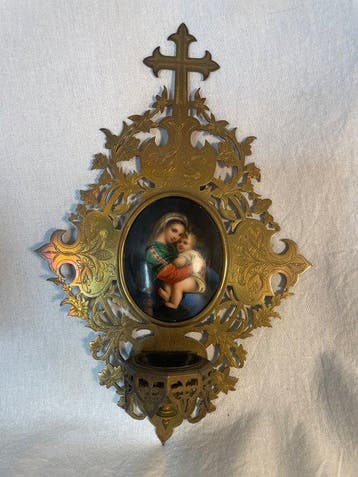 Wijwatervat - 28x18.5x5.5 cm - 1850-1900 - Notre Dame Des