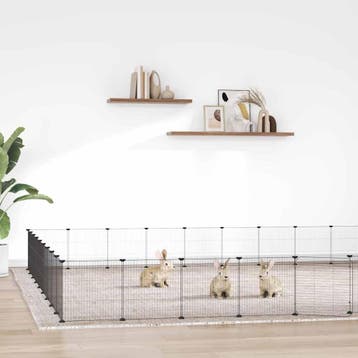 vidaXL Huisdierenkooi met deur 36 panelen 315x315x35 cm, Verzenden