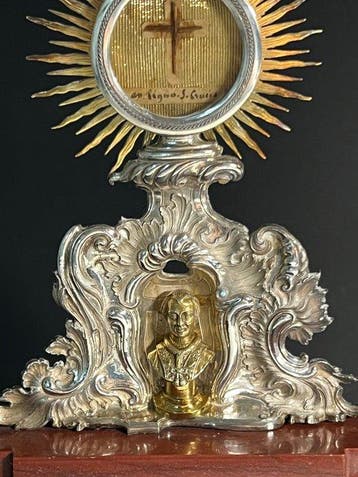Reliekhouder - Zilver, Hout, Glas - 1800-1850 - Reliek van