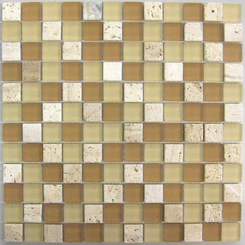 Wand Mozaïek Tegels Factory Glas/Marmer Beige - Matje 30x.., Wandtegels, Nieuw, Ophalen of Verzenden, 20 tot 40 cm