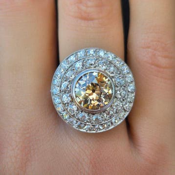 Zonder minimumprijs - Ring Platina - 3.84ct. tw. Diamant, Nieuw