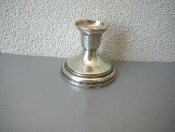 Kandelaar - Zilver - En zilveren vaasje