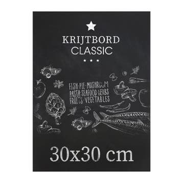 Krijtbord Classic 30x30cm Verticaal en Horizontaal, Verzenden, Nieuw