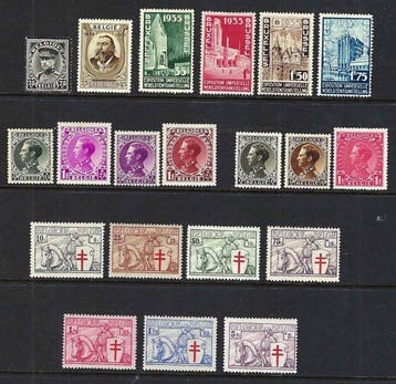 België 1934/1935 - 2 Volledige jaargangen met blok - OPB/COB, Gestempeld