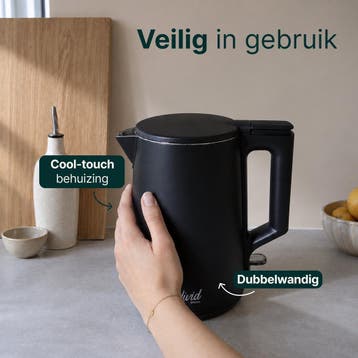 Waterkoker - 1.7L - Dubbelwandig - BPA-vrij - RVS - 2000W, Verzenden, Nieuw