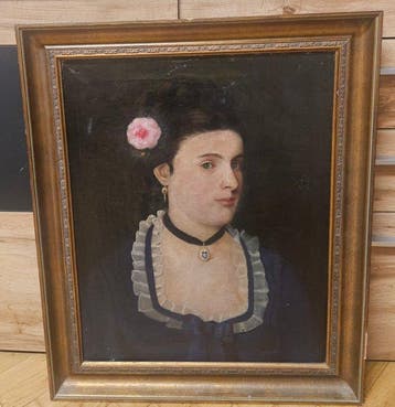 European School (XIX) - Portrait einer Dame
