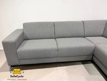 Goossens hoekzetel grijs in stof, hoek R – overstock, Verzenden