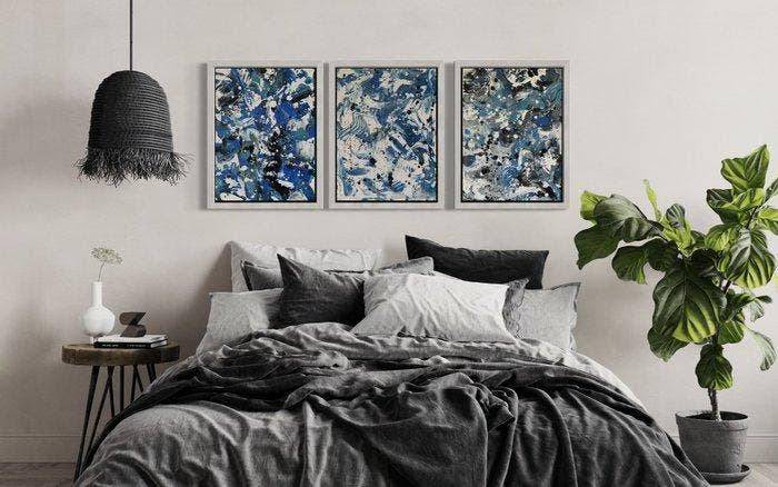 AT studio - La mer. Triptyque., Antiek en Kunst, Kunst | Schilderijen | Modern